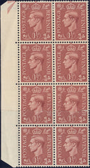 124112 1942 1½D PALE RED-BROWN (SG487) WITH EXCELLENT PAPER JOIN.