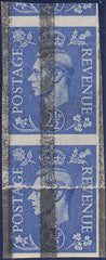 124173 1941 2½D LIGHT ULTRAMARINE (SG489) IMPERFORATE PAIR WITH G.P.O. TRAINING BARS.