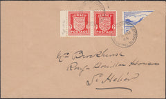 124347 1944 2½D JERSEY VIEWS (SG7) BISECT ON COVER.