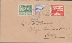 124351 1944 2½D JERSEY VIEWS (SG7) BISECT USED ON COVER.