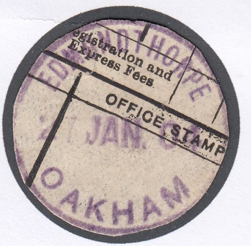 125936 1912-1916 'EDMONTHORPE/OAKHAM' (LEICS) RUBBER DATE STAMPS ON POST CARDS.