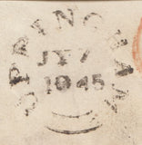 125945 1845 MAIL UPPINGHAM (RUTLAND) TO BASINGSTOKE WITH 'BILLESDON' UDC (LC15)(LEICS).