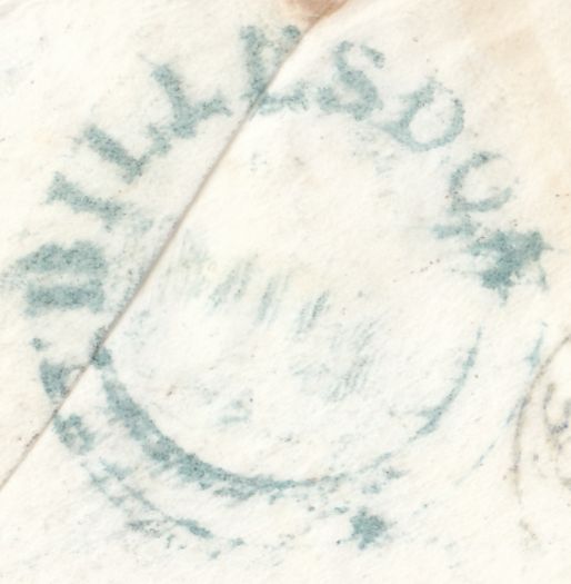 125948 1858 MAIL BILLESDON (LEICS) TO BEDALE WITH 'BILLESDON' UDC.