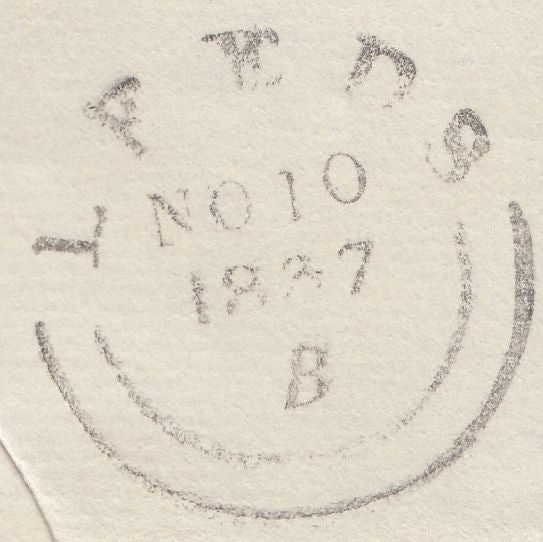 125988 1837 MAIL MORLEY (LEEDS) TO HALIFAX WITH 'MORLEY/PENNY POST' HAND STAMP (YK2023).
