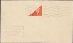 127092 1940 MAIL USED IN GUERNSEY WITH 2D CENTENARY VARIETY BISECT (SG482a).