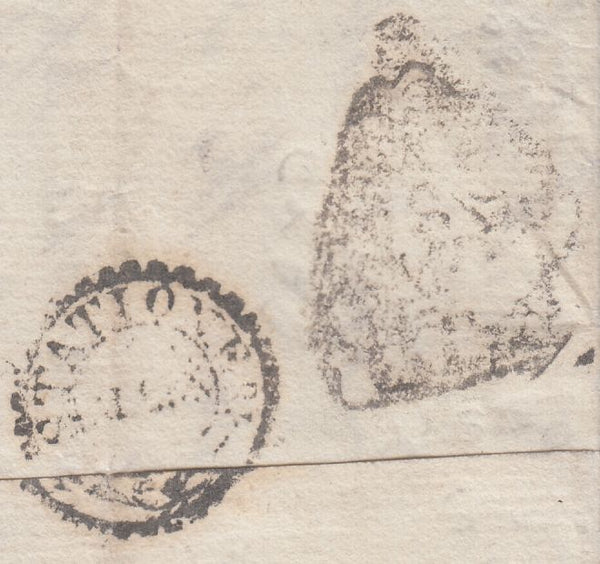 128012 CIRCA 1788 MAIL USED IN LONDON WITH 'STATIONER/ALLEN/O' LONDON POST RECEIVERS HAND STAMP (L380).