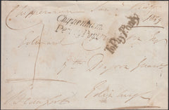 128029 1839 FREE FRONT CHIPPENHAM TO EDINBURGH WITH 'CHIPPENHAM/PENNY POST' HAND STAMP (WL174).