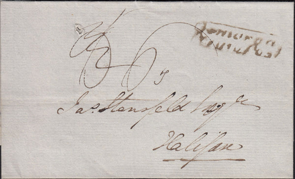 128032 1835-1838 'GOMERSAL/PENNY POST' HAND STAMP (YK1048) THREE COVERS.