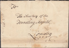 128148 1762 PART LETTER 'MOUNT FELIX', SURREY TO LONDON WITH WESTMINSTER OFFICE DOCKWRA (L363).