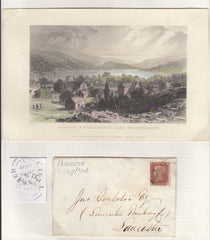 128337 1842 MAIL KENDAL TO LANCASTER WITH 'BOWNESS/PENNY POST' HAND STAMP (WE82).