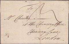 128382 1772 (WILLCOCKS MANUSCRIPT DATING) MAIL KENDAL TO LONDON WITH 'KENDAL' HAND STAMP (WE178).