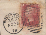 128737 1857-1911 BRISTOL '134' CANCELLATIONS/DATE STAMPS (22 ITEMS).
