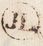 129238 1748 'JL' LONDON GENERAL POST RECEIVER'S HAND STAMP OF JOHN LEDINGHAM ON MAIL LONDON TO YORK.