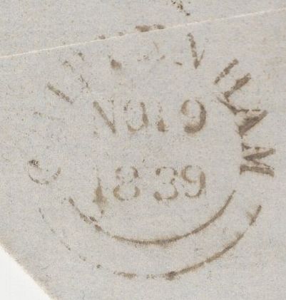 129843 1839 FREE MAIL CHIPPENHAM TO DEVIZES WITH 'CHIPPENHAM/PENNY POST' HAND STAMP (WL174).