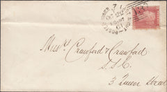 131259 1861 MAIL USED IN EDINBURGH WITH 'POSTED SINCE 7 LAST NIGHT/131' DUPLEX (RA12)/1D PL.55 (SG40).