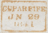 131483 1841 1D RED PL.1B (SG7)(FB) ON WRAPPER CUPAR FIFE TO LARGO.