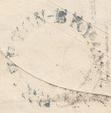131596 1853 1D PINK ENVELOPE BRAMPTON BRYAN, HEREFORDSHIRE TO EVESHAM WITH 'BRAMPTON-BRYAN' UDC (HF14).