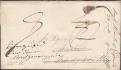 131679 1832 MAIL BIRMINGHAM TO MORVILLE, SHROPS, RE-DIRECTED ONTO NEWTOWN, MONTGOMERYSHIRE.