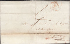 131778 1839 UNIFORM FOURPENNY POST MAIL EGHAM, SURREY TO LONDON WITH MANUSCRIPT '4'.