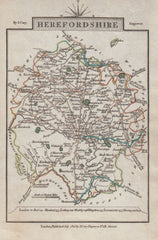 131863 1806 MAP OF HEREFORDSHIRE BY CARY.