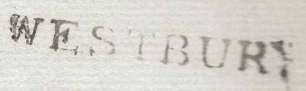 131950 1833 MAIL WESTBURY, WILTS TO LONDON WITH 'WESTBURY' STRAIGHT LINE HAND STAMP (WL806).