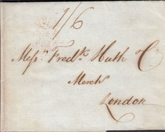 131952  1833 MAIL WESTBURY, WILTS TO LONDON WITH 'WESTBURY' HAND STAMP (WL806).