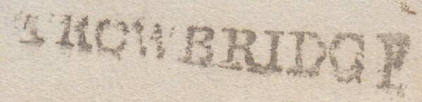 131966 1829 MAIL TROWBRIDGE TO LONDON WITH 'TROWBRIDGE' HAND STAMP (WL740).