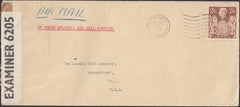 132440 1941 AIR MAIL BIRMINGHAM TO USA WITH KGVI 2/6 BROWN (SG476).
