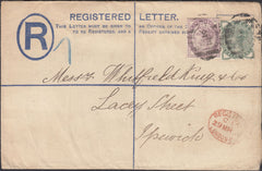 132471 1884 MAIL LONDON TO 'WHITFIELD KING' STAMP DEALERS OF IPSWICH.
