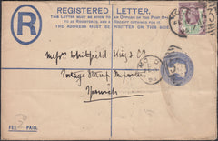 132472 1895 REGISTERED MAIL FROM MOLD (FLINTSHIRE) TO 'WHITFIELD KING' STAMP DEALERS OF IPSWICH.