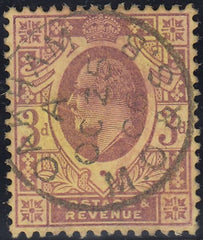 132563 1902-1910 KEDVII 3D WITH 'OAKHAM/M.O AND S.B' DATE STAMP.