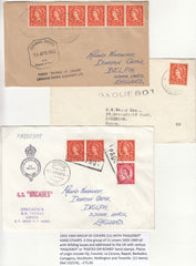 132576 1955-1969 GROUP OF COVERS (11) WITH 'PAQUEBOT' HAND STAMPS.