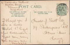 132798 1905-1923 CANCELLATIONS OF THE VILLAGE 'KNOLTON-BRYN' IN SHROPSHIRE.