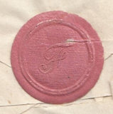 133320 1841 MAIL HALIFAX TO LEEDS WITH 'BRIGHOUSE/PENNY POST' HAND STAMP (YK585) AND WAFER SEAL.