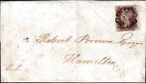 133662 1841 MAIL LINLITHGOW, WEST LOTHIAN TO HAMILTON WITH 1D PL.8 (SG7)(OL).