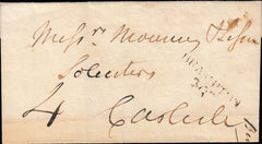 133762 1817 MAIL BRAMPTON, CUMBERLAND TO CARLISLE WITH 'BRAMPTON/307' MILEAGE MARK (CU58).