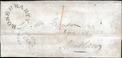 134112 1849 MAIL ROSEHEARTY, ABERDEENSHIRE TO MINTLAW WITH 'ROSEHEARTY' CIRCULAR HAND STAMP.