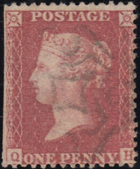 134199 1857 LATE USE OF THE DISTINCTIVE MALTESE CROSS OF WHITEHAVEN ON DIE 2 1D (SG40 SPEC C10ta).