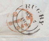134273 1840 1D BLACK PL.10 (SG2)(GE) ON COVER RUGBY TO LONDON.