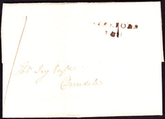 41249 - 1807 MAIL HEREFORD TO DERNDALE/'HEREFORD 141' MILEAGE MARK HF134). Letter Hereford to Derndale with strike of th...
