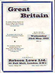 43919 - ROBSON LOWE 'GREAT BRITAIN' SPECIALISED 1962 23rd Ma...