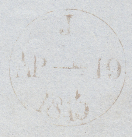 64148 - Pl.55 (RA)(SG8) ON COVER. 1845 wrapper London to East Grin...