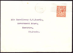 64734 - 1929 MAIL TO ST. LUCIA. Envelope London to Castrie...