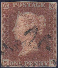67659 - 1841 1d pl.16 lettered EB (SG8). A good used examp...