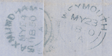 68270 - BLUE '873' NUMERAL OF WEYMOUTH ON COVER (SPEC B1xb).