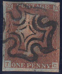 68871 - 1841 1d imperf pl.16 lettered TC State 1 (SG8). Th...