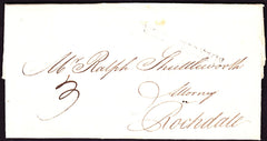 70056 - 1799 MANCHESTER HAND STAMP(M51). 1799 letter Manchester to Rochdale dat...