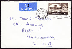 70675 - 1966 envelope Manchester to Boston USA with 2/6d B...