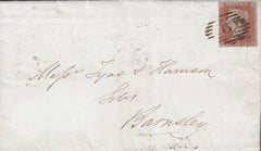 71119 -1853 1D ARCHER EXPERIMENTAL PERFORATION PL. 99 (QG)(SG16b) USED ON 1853 WRAPPER LONDON TO BARNSLEY .