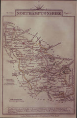 74470 - 1812 NORTHAMPTONSHIRE  MAP. A fine map (108 x 164) engraved and published by John Cary 18...